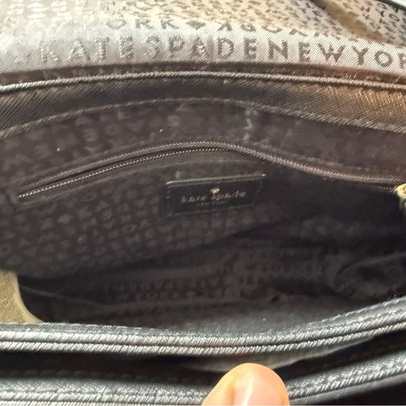 Kate Spade Black Leather Purse Crossbody Satchel Tote Bag Messenger Adjustable - Picture 9 of 14